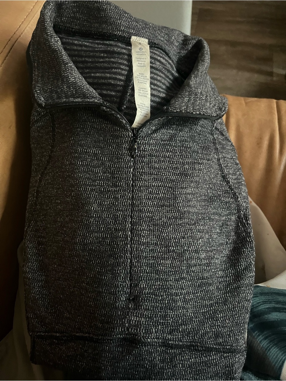 Men's Half-Zip Sweater Pullover - Charcoal Gray